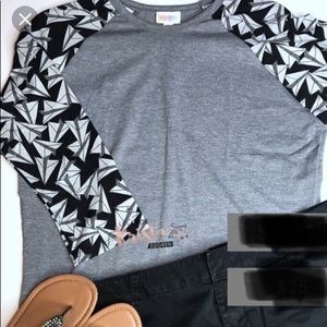 Lularoe Unicorn Paper Airplane Randy Top NWOT Md